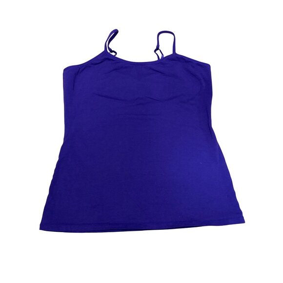 CCC Purple Adjustable Strap Camisole Built in Bra Size Medium - Picture 5 of 6